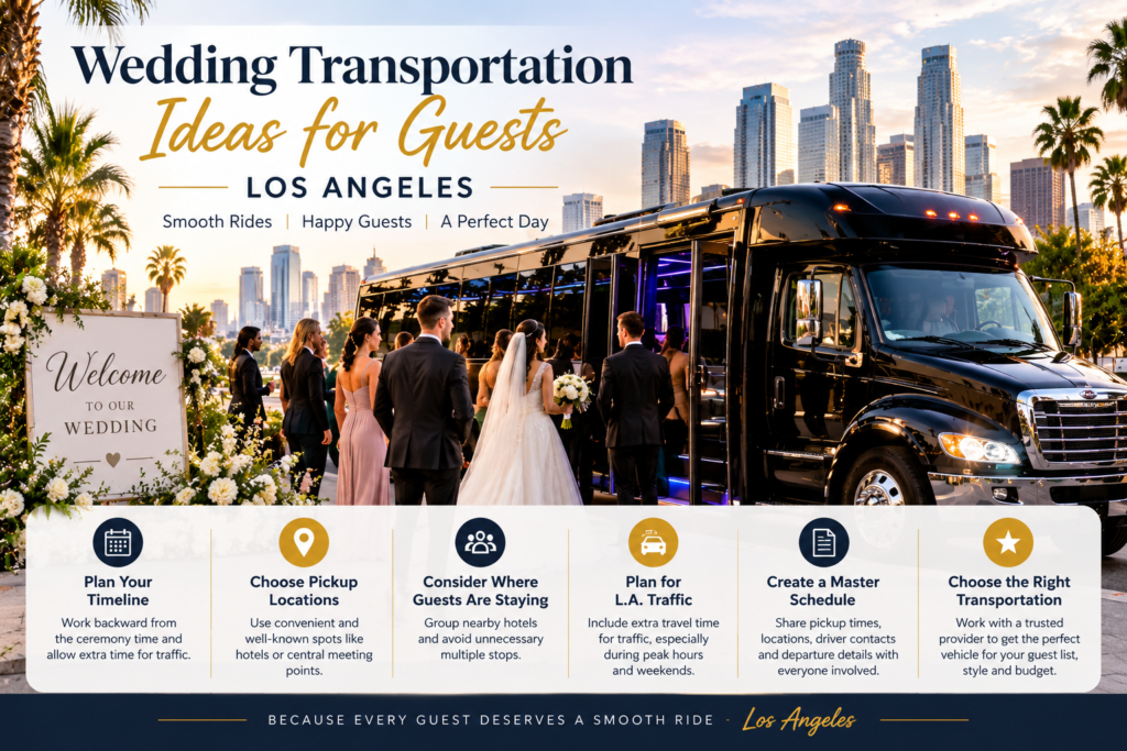 wedding guest transportation Los Angeles